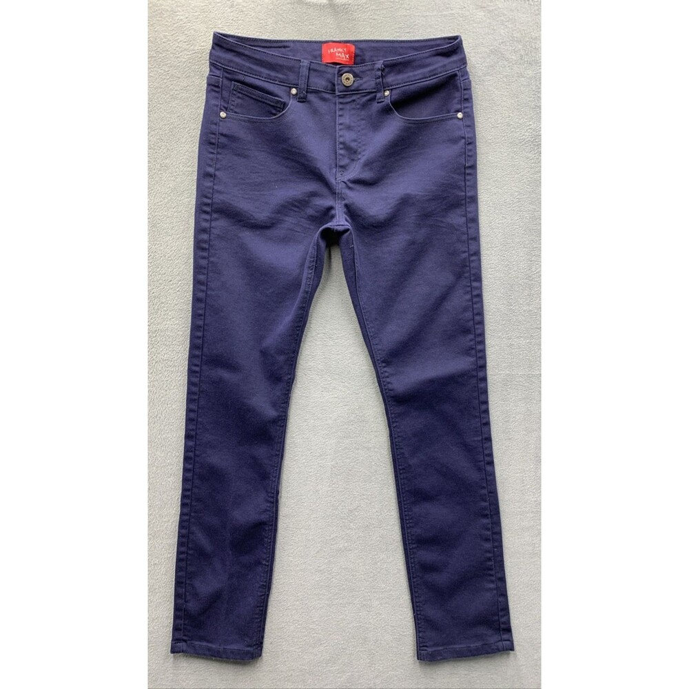 Franky Max Mens Athletic Tapered Pants 5 Pocket Lightweight Blue Size 32X32